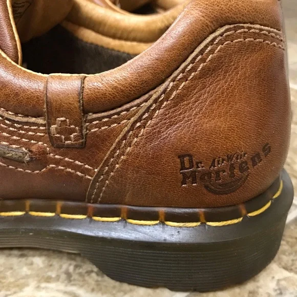 Dr. Martens Leather Chunky Oxford Low Top Shoes Women 7 Brown Vintage 12037 - Picture 16 of 16